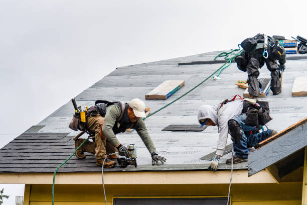 Professional Gutter Installation technician working in Osseo, WI